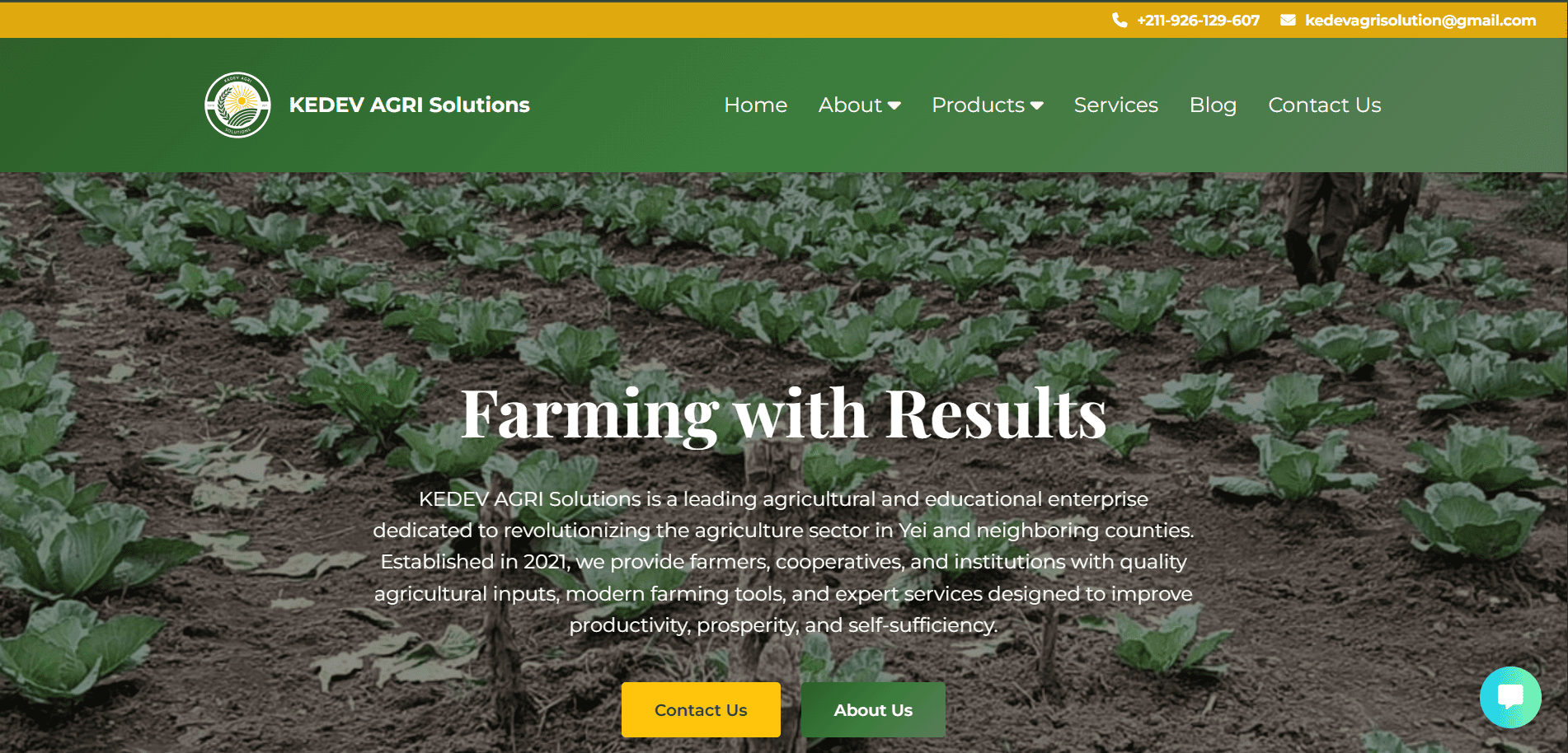 Kedev Agri Solutions Website
