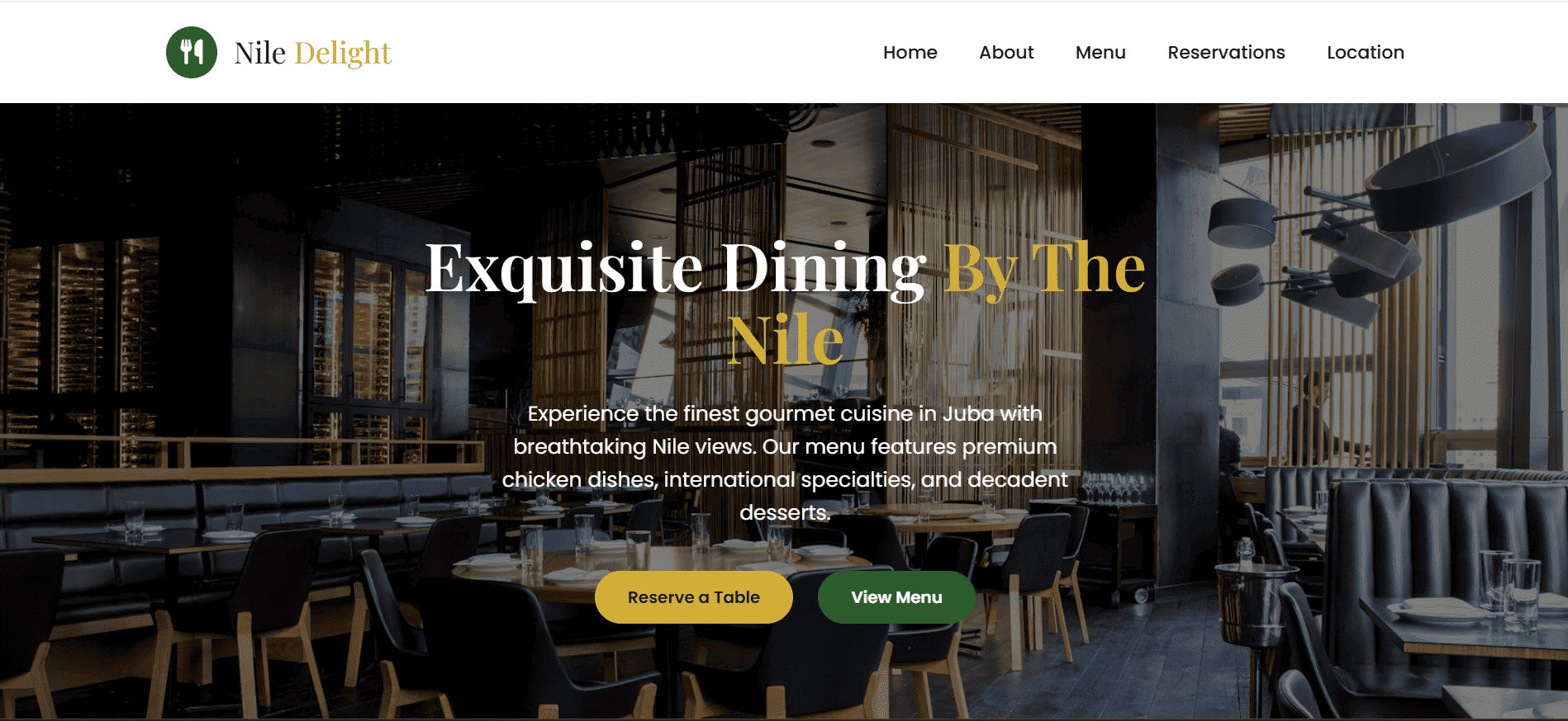 Website design for Nile Delight by SawaCode